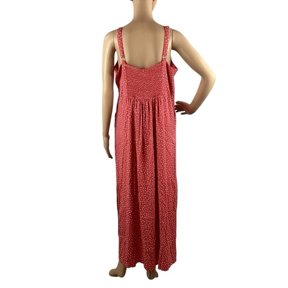 41 Hawthorn Beatriz Maxi Dress with Side Slit Size XS Coral Polka Dot - Picture 5 of 7